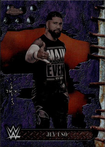 2025 Jey Uso Topps Chrome Cactus Jack PURPLE REFRACTOR 215/250 #3