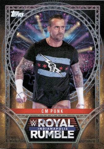 2025 CM Punk Topps ROYAL RUMBLE GOLD 49/50 #RR-19 Monday Night Raw