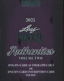 2025 Leaf Metal Authentics Volume 2 Hobby, Box *RELEASES 12/19*