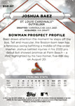 2023 Joshua Baez Bowman Sterling SPECKLE REFRACTOR 41/99 #BSP-97 St. Louis Cardinals