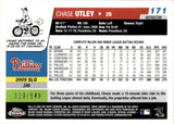 2006 Chase Utley Topps Chrome BLACK REFRACTOR 023/549 #171 Philadelphia Phillies