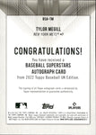 2022 Tylor Megill Topps UK Edition BASEBALL SUPERSTARS ROOKIE AUTO AUTOGRAPH RC #BSA-TM New York Mets