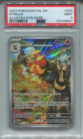 2023 Pyroar Pokemon Paldean Fates ENGLISH ILLUSTRATION RARE PSA 9 #200 8951
