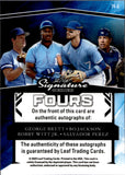 2005 Bobby Witt Jr. Bo Jackson George Brett Salvador Perez Leaf Signature Series ORANGE ICE FOURS QUAD AUTO 1/1 ONE OF ONE AUTOGRAPH #T4-6 Kansas City Royals