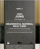 2024 Josh Jung Topps Museum Collection BLUE MEANINGFUL MATERIALS PATCH 03/25 RELIC #MMR-JJ Texas Rangers