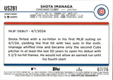 2024 Shota Imanaga Topps Update INDEPENDENCE DAY ROOKIE 67/76 RC #US281 Chicago Cubs