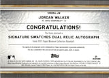 2023 Jordan Walker Topps Museum Collection SIGNATURE SWATCHES ROOKIE DUAL JERSEY AUTO 73/99 AUTOGRAPH RELIC #SWDRA-JW St. Louis Cardinals