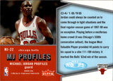 2005-06 Michael Jordan Fleer NBA Hoops MJ PROFILES #MJ-22 Chicago Bulls HOF