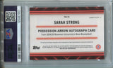 2024 Sarah Strong Bowman University Best POSSESSION ARROW AUTO AUTOGRAPH PSA 9 #PAASS Connecticut Huskies 7657