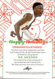 2023 GG Jackson Leaf Holiday ROOKIE AUTO AUTOGRAPH #BA-HHJ Memphis Grizzlies