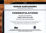 2022 Nomar Garciaparra Topps Tribute TRIPLE RELIC GREEN BAT JERSEY 90/99 Boston Red Sox #TTR-NG