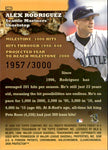 1999 Alex Rodriguez Topps Finest MILESTONE REFRACTOR  1957/3000 #M8 Seattle Mariners