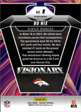 2025 Bo Nix Panini Mosaic VISIONARY #8 Denver Broncos