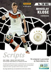 2021 Miroslav Klose Panini Mosaic SCRIPTS AUTO AUTOGRAPH #SM-MKL Germany