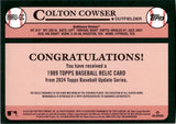 2024 Colton Cowser Topps Series 1 ROOKIE JERSEY 1989 DESIGN RELIC #89BU-CC Baltimore Orioles