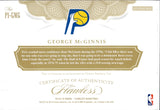 2018-19 George McGinnis Panini Flawless GOLD FOIL PREMIUM INK AUTO 09/10 AUTOGRAPH #PI-GMG Indiana Pacers