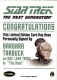 2011 Barbara Tarbuck as Gov. Leka Trion Rittenhouse The Complete Star Trek: The Next Generation Series 1 AUTO AUTOGRAPH #_BATA The Host