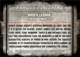 2015 Brock Lesnar Topps WWE Undisputed FAMOUS FINISHERS BLACK 89/99 #FF16 WWE Legend