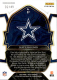 2022 Jake Ferguson Panini Select RED DISCO CONCOURSE ROOKIE 32/49 RC #87 Dallas Cowboys