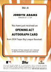2024 Jordyn Adams Topps Big League ROOKIE OPENING ACT AUTO AUTOGRAPH RC #OAA-JA Anaheim Angels