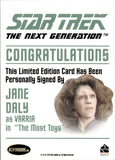 2011 Jane Daly as Varria Rittenhouse The Complete Star Trek: The Next Generation Series 1 AUTO AUTOGRAPH #_JADA The Most Toys 4