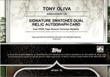 2025 Tony Oliva Topps Museum Collection PINK FOIL SIGNATURE SWATCHES DUAL BAT JERSEY AUTO 75/75 AUTOGRAPH RELIC #SPDRA-TO Minnesota Twins HOF