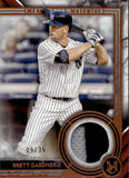 2022 Brett Gardner Topps Museum Collection MEANINGFUL MATERIAL RELIC JERSEY PATCH 9/35 New York Yankees #MMR2-BG