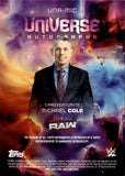 2025 Michael Cole Topps Universe WWE GOLD AUTO 10/50 AUTOGRAPH #NLA-MIC Monday Night Raw