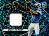 2019 Calvin Johnson Panini Spectra BLUE DISCO MAX IMPACT JERSEY 91/99 RELIC #MI-7 Detroit Lions