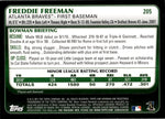 2011 Freddie Freeman Bowman ROOKIE RC #205 Atlanta Braves 12