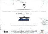 2025 Carmelo Hayes Topps Royalty WWE REGALIA DUAL SHIRT AUTO 62/99 AUTOGRAPH RELIC #RES-CHA Friday Night Smackdown