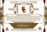 2023 Jordan Addison Panini Flawless Collegiate EMERALD GREEN ROOKIE AUTO 2/5 AUTOGRAPH RC #TLS-JA Minnesota Vikings