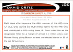 2012 David Ortiz Topps Update SP PHOTO VARIATION #US292 Boston Red Sox HOF