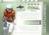 2024 Jonathan Brooks Leaf Trinity ANF GOAL TO GO LAUNDRY TAG AUTO 02/10 AUTOGRAPH RELIC RC #3GG-JB2 Carolina Panthers