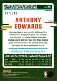 2023-24 Anthony Edwards Donruss Optic BLUE SHOCK PRIZM 097/245 #59 Minnesota Timberwolves