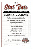 2022 Duke Snider Lance Berkman Fred McGriff Johnny Mize Larry Walker Dick Allen Leaf Lumber STAT BATS 6 WAY BAT 02/20 RELIC #SBA-07 Dodgers Astros Braves Cardinals Rockies Phillies
