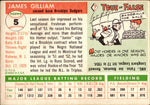 1955 Jim Gilliam Topps #5 Brooklyn Dodgers BV $120