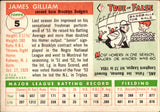 1955 Jim Gilliam Topps #5 Brooklyn Dodgers BV $120