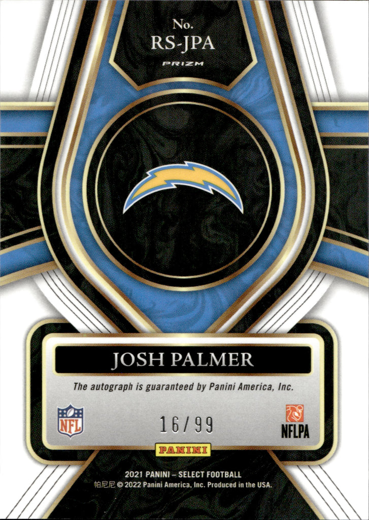 Josh Palmer Rookie Card 2021 NFL Panini Donruss Elite Series 