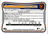 2026 Nolan McLean Bowman Chome Mega Box BLUE REFRACTOR ROOKIE 351/499 RC #85 New York Mets