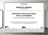 2024 Marcus Semien Topps Museum Collection SIGNATURE SWATCHES TRIPLE BAT JERSEY AUTO 47/50 AUTOGRAPH RELIC #SWTRA-MS Texas Rangers