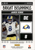 2025 Jared Verse Panini Luminance BRIGHT BEGINNINGS JERSEY Los Angeles Rams #BB-JVE