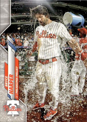 2020 Bryce Harper Topps Series 1 SP GATORADE BATH VARIATION #250 Philadelphia Phillies