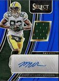 2021 Marquez Valdes-Scantling Panini Select BLUE JERSEY AUTO 16/75 AUTOGRAPH RELIC #SMP-MVS Green Bay Packers