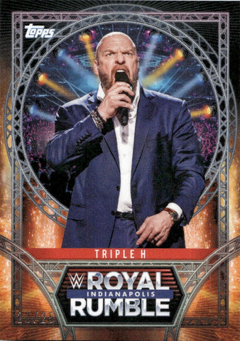 2025 Triple H Topps ROYAL RUMBLE ORANGE 22/25 #RR-12 WWE Legend