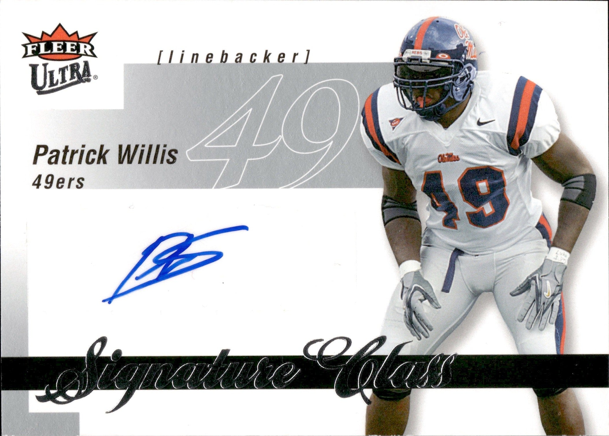 Autographed 2007 Topps San Francisco 49ers: Patrick Willis & 