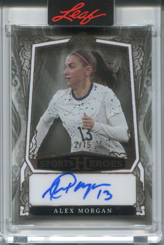 2025 Alex Morgan Leaf Sports Heroes AUTO 02/15 AUTOGRAPH #BA-AM3 USA Soccer