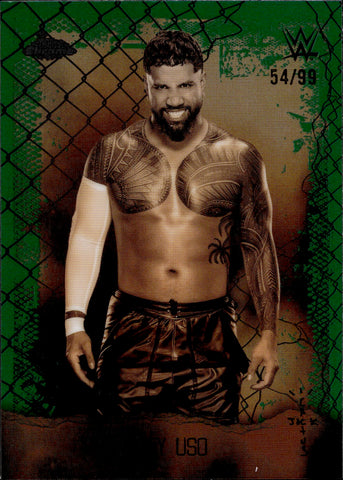 2025 Jey Uso Topps Chrome Cactus Jack ASTRO KNIGHTS GREEN REFRACTOR 54/99 #3