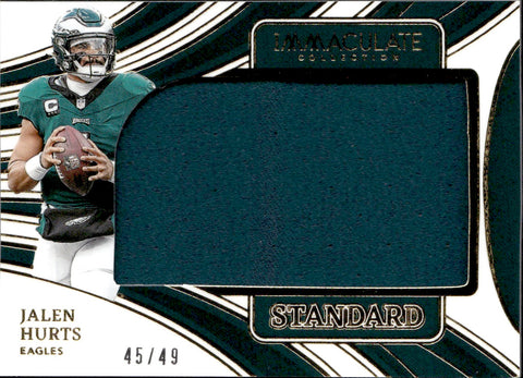 2024 Jalen Hurts Panini Immaculate Collection STANDARD JERSEY 45/49 #SJ-JHS Philadelphia Eagles