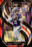 2024 J.J. McCarthy Panini Select PREMIER LEVEL BLACK AND RED SHOCK ROOKIE RC #134 Minnesota Vikings
